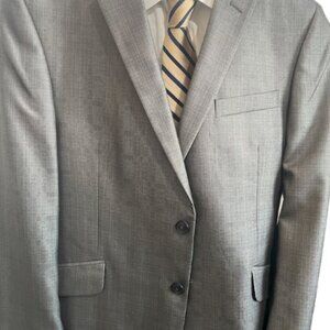 Billy London Men’s Sport Jacket Blazer Gray Size 42S Slim Fit Two Button Modern